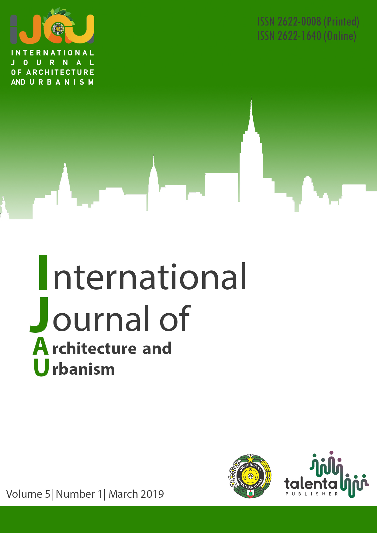  View Vol. 5 No. 1 (2021): International Journal of Architecture and Urbanism  