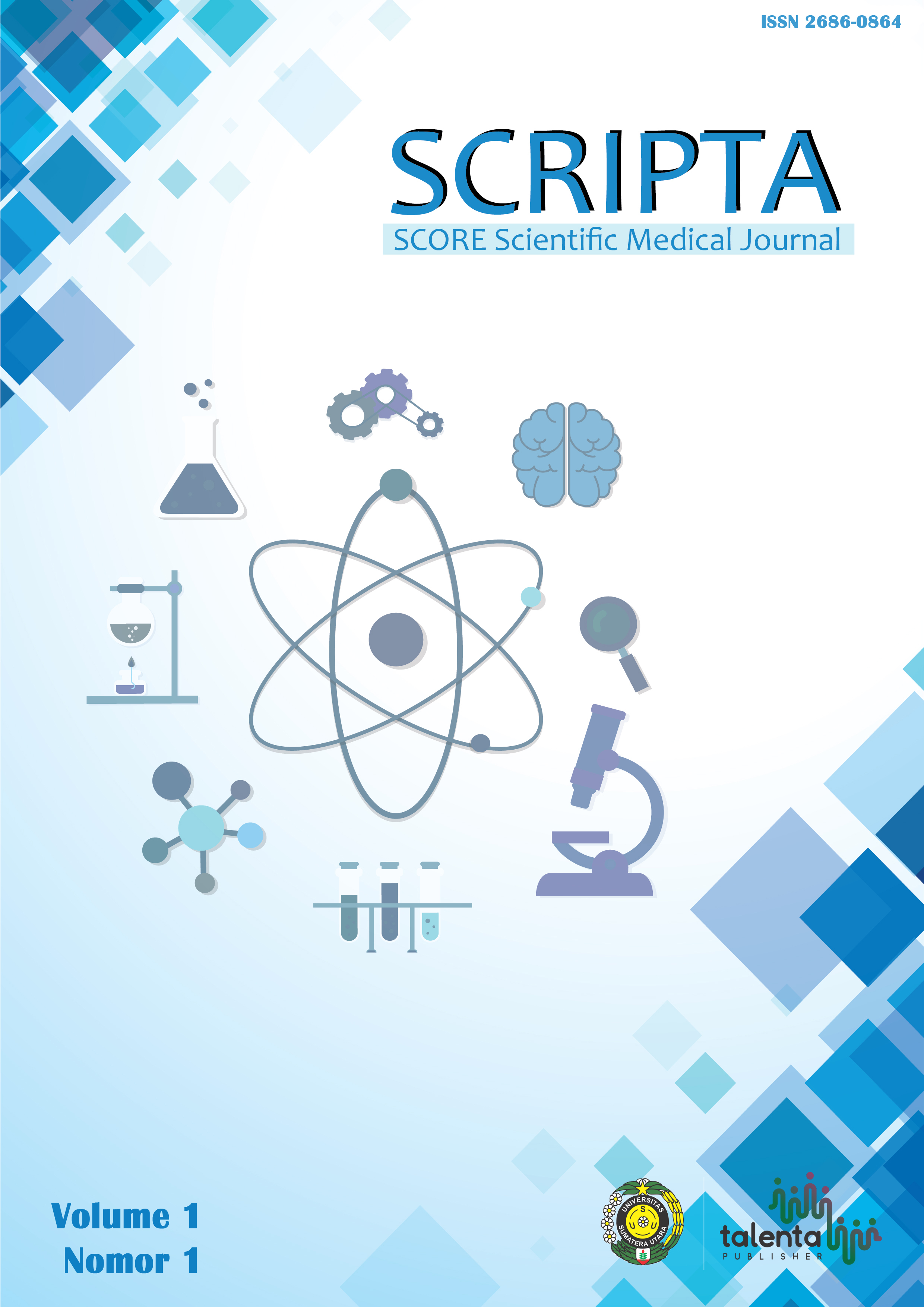 Cover of SCRIPTA SCORE Scientific Medical Journal for Volume 1 Number 1 at August 2019