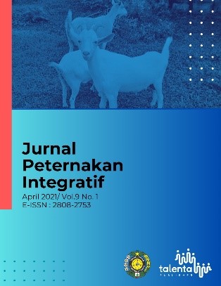  View Vol. 9 No. 1 (2021): Jurnal Peternakan Integratif  