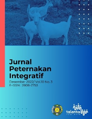 View Vol. 10 No. 3 (2022): Jurnal Peternakan Integratif