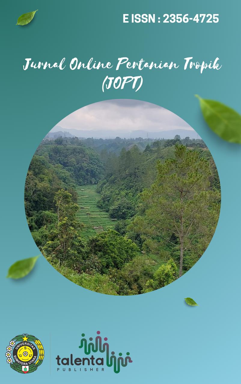  View Vol. 7 No. 3 (2020): JURNAL ONLINE PERTANIAN TROPIK  