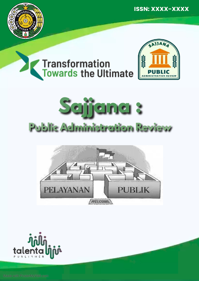  View Vol. 2 No. 2 (2024): SAJJANA : Public Administration Review  