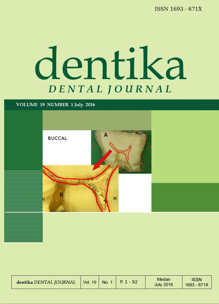 View Vol. 19 No. 1 (2016): Dentika Dental Journal